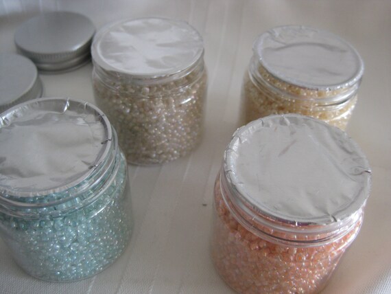 Tiny Seed Beads Ice Cream Mix, Purple, Pink, and White Seed Beads