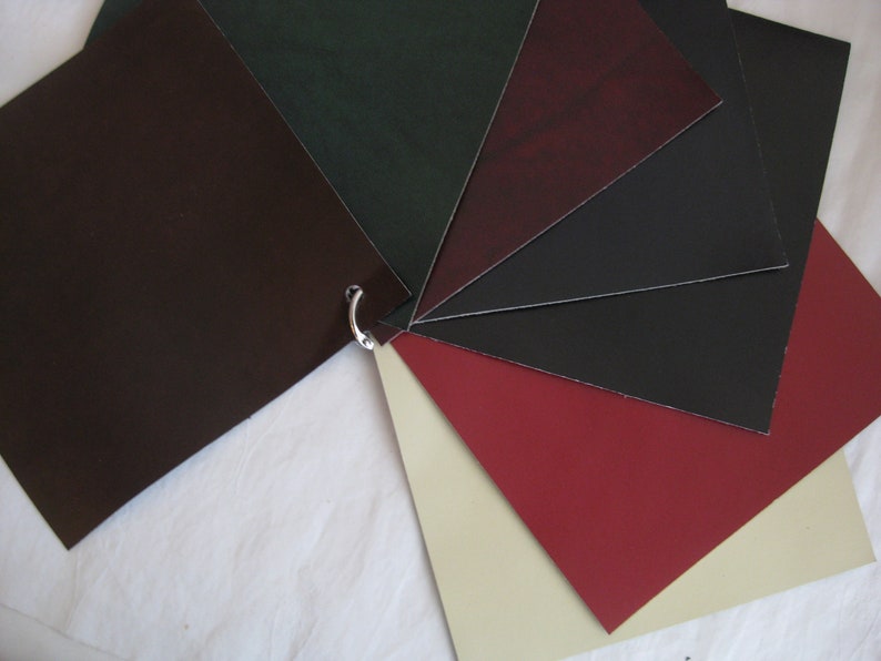 Faux leather samples Leather crafts collage 5.75 x 5.75 jewelry making multimedia art 7 pcs other.
