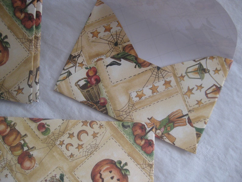 thank u note gift card giving 2 sizes 5 each HalloweenFall gift envelopes invtation hand made