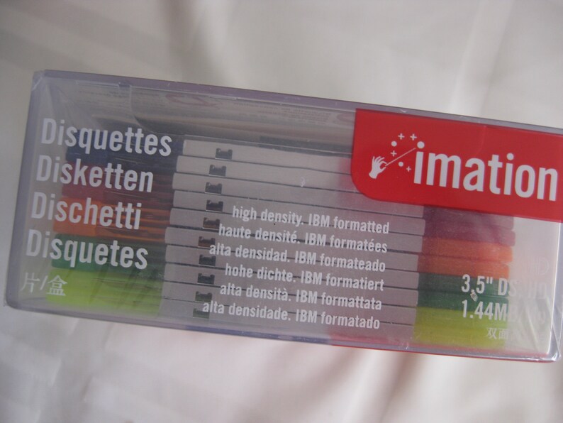 Diskettes Color Diskettes, Neon Colors, 10 Pcs. New in Factory Sealed Box. Re-purpose ...