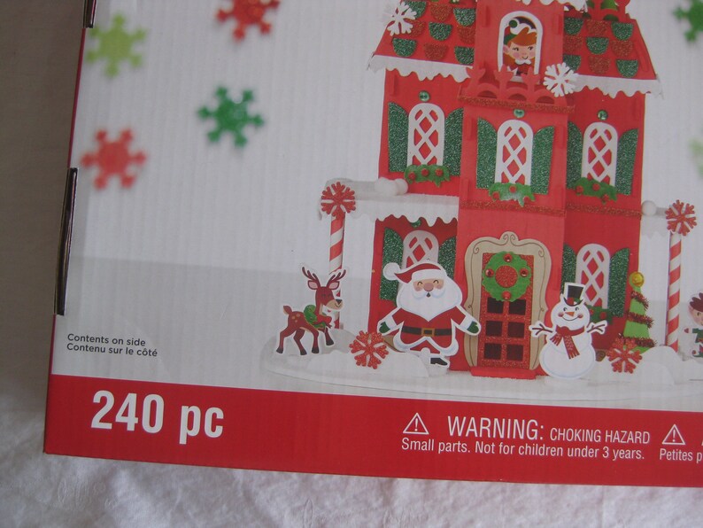240 pc Christmas craft kit for kids 3D Christmas House for age 6+