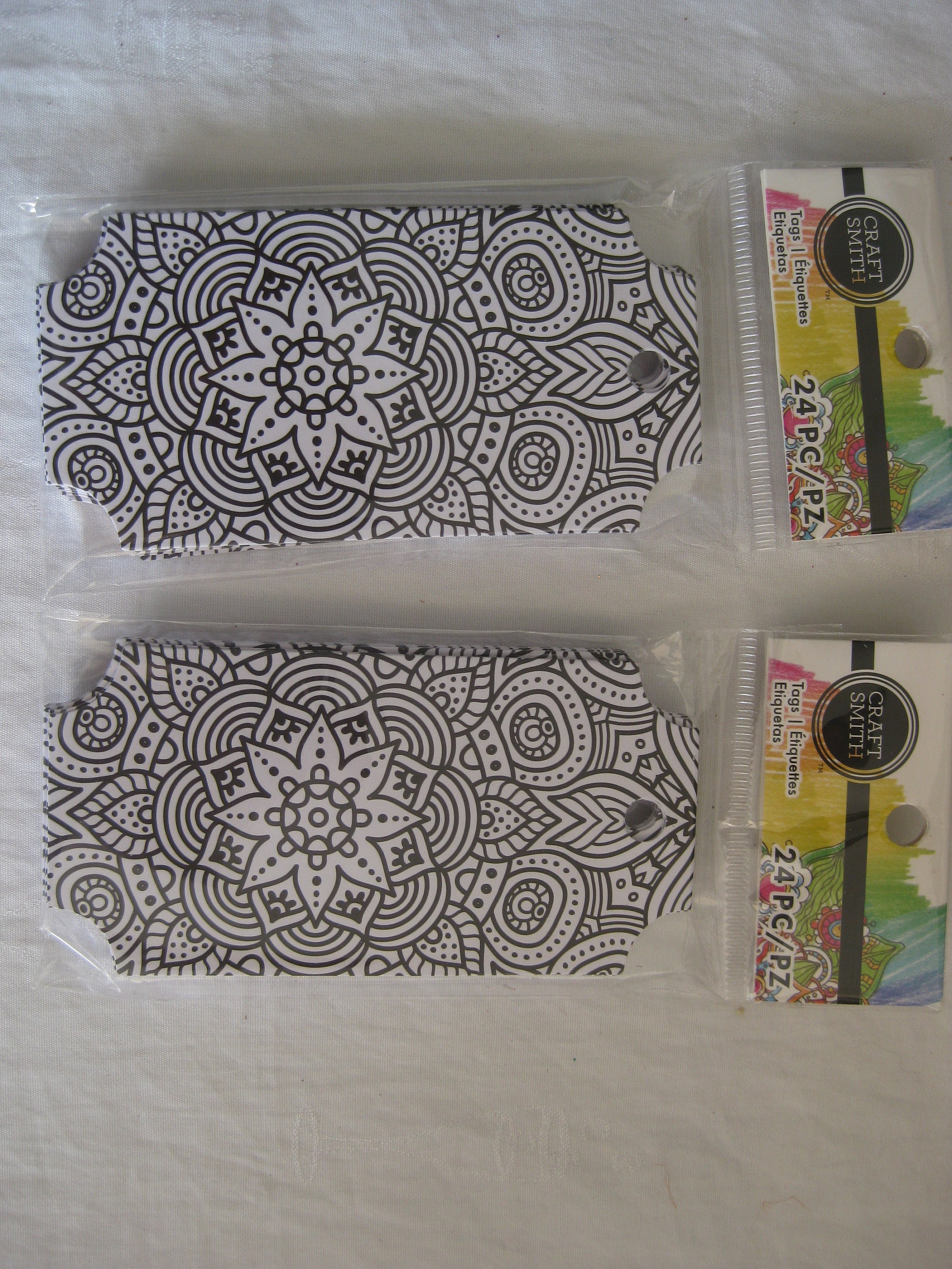 Mandala Gift Tags to Color In 24 Printed Mandala Designs Tags - Etsy