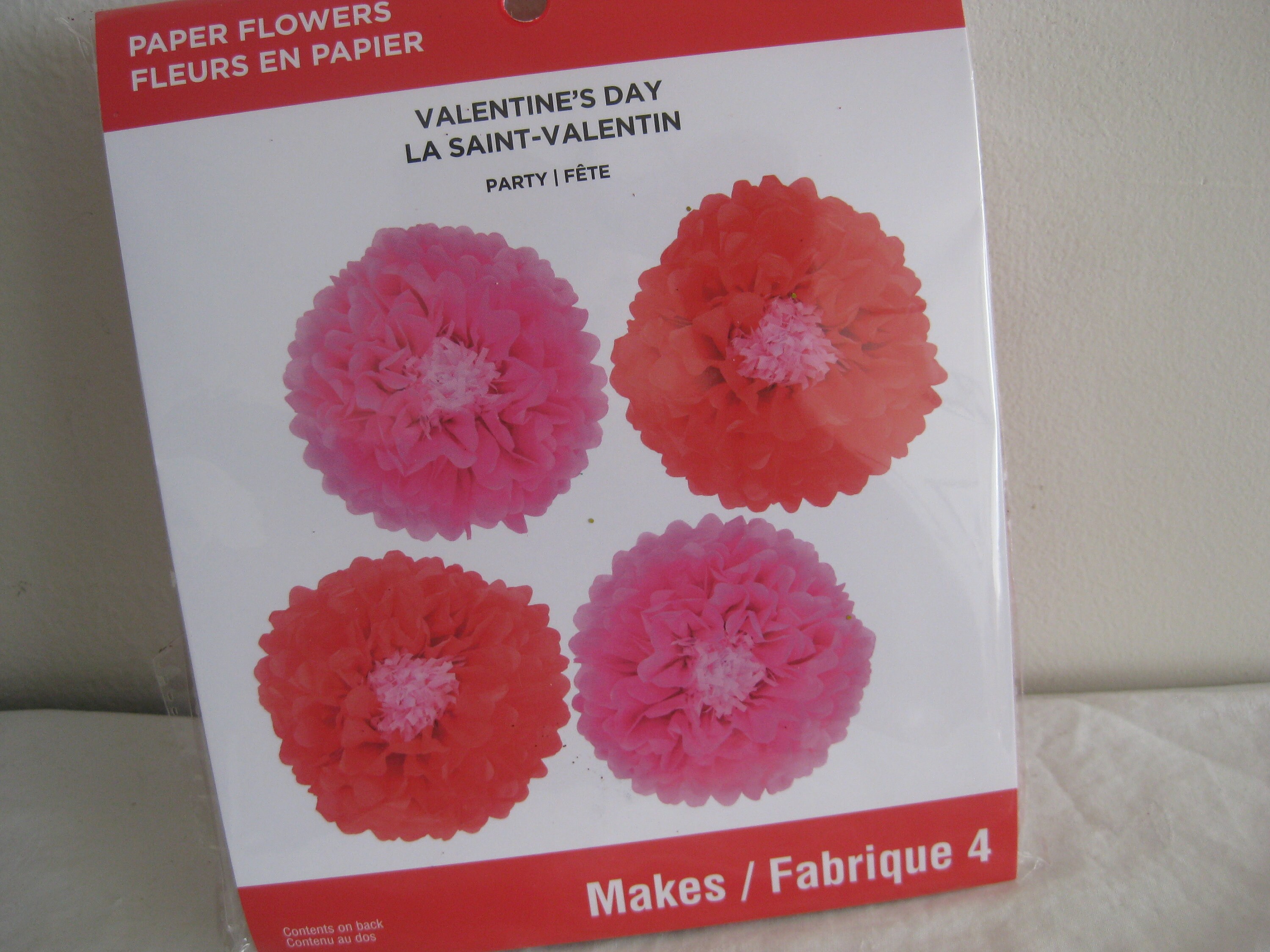 Kids Crafts Paper Flowers Kit Make 4 Flowers Red and Pink. - Etsy Canada