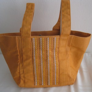 L&#39;Occitane orange fabric bag, 12&quot; x 9&quot; x 7&quot;, vintage, clean in & out.