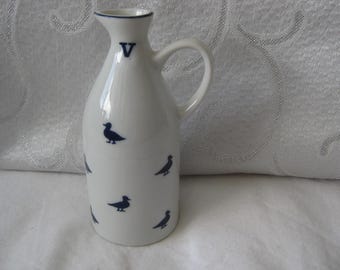 Vinegar cruet, Blue Ducks by Shafford, porcelain, replacement