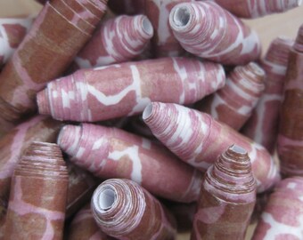 Hand rolled paper beads for jewelry making
