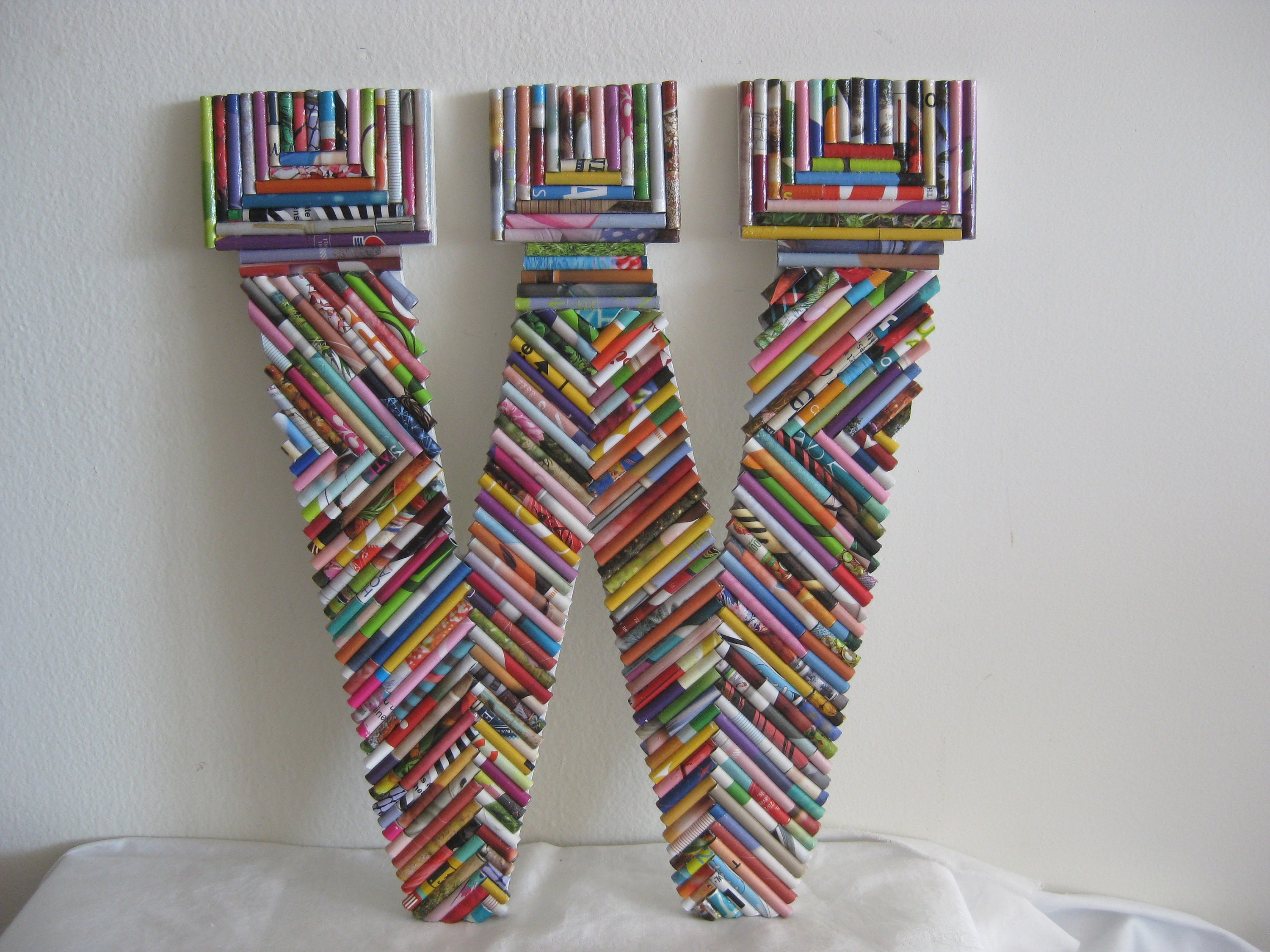 Colorful Hand Decorated Letter W, Home, Room, Wall Décor, Collage of ...