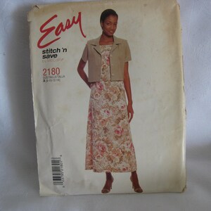 Uncut sewing pattern McCall's # 2180 misses' dress & jacket