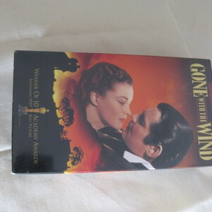 Gone with the wind VHS movie tapes, Metro Goldwin Meyer production, 1939 best picture, new in original factory sealed wrap.