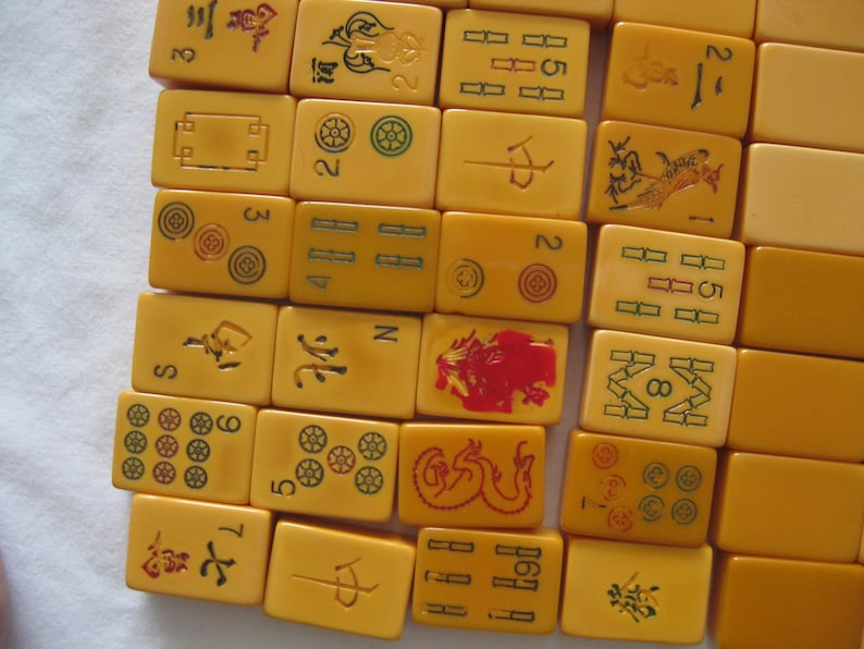 Mahjong tiles, lot of 10, for altering, crafts, jewelry making image 6