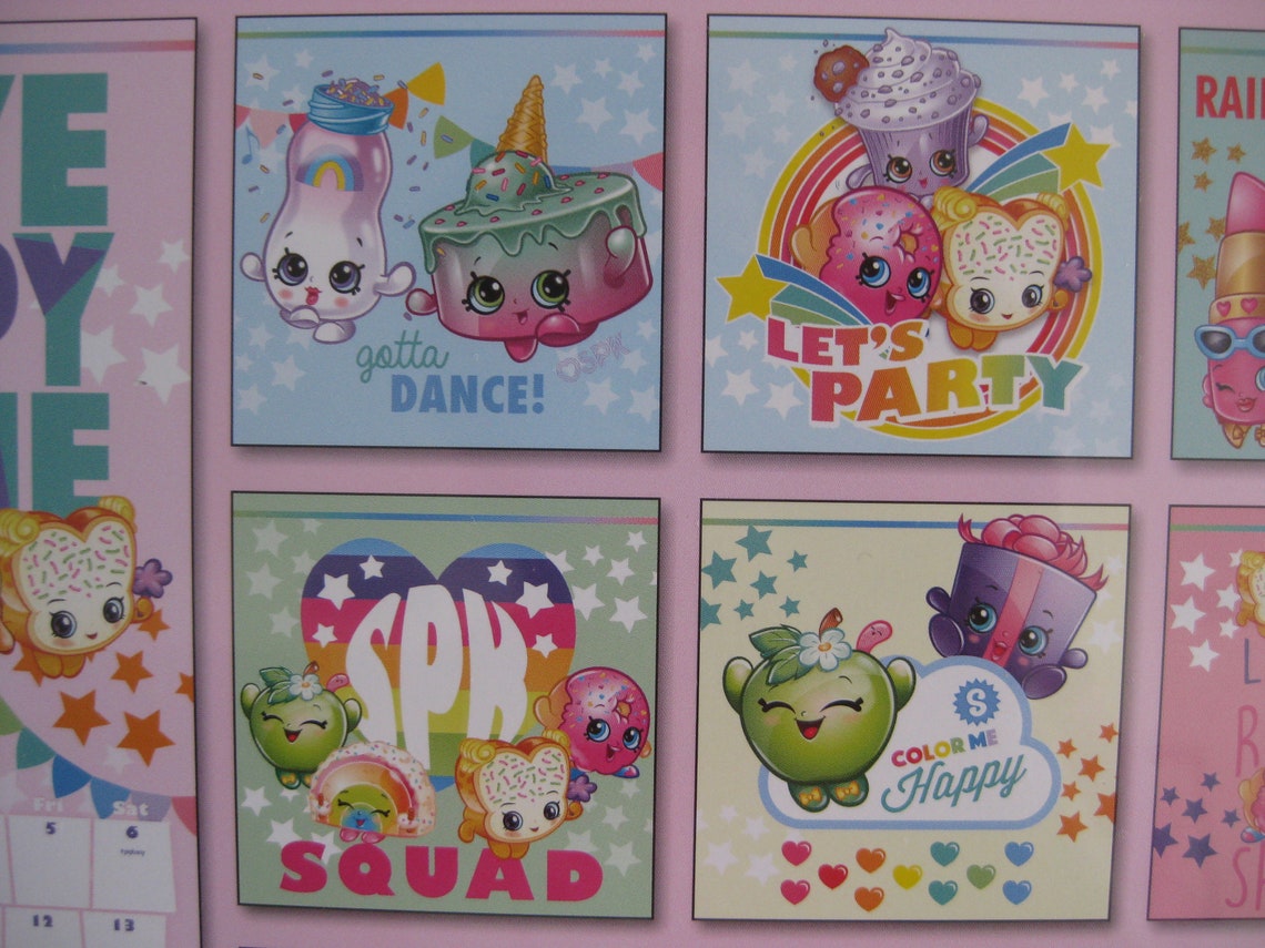 Shopkins Pictures Calendar unused. Frame to Decorate | Etsy