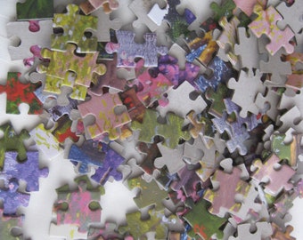 Pièces de puzzle pour travaux manuels, collage, art multimédia, environ 450 pièces, 2,5 cm x 2,5 cm. 6,5 onces sac