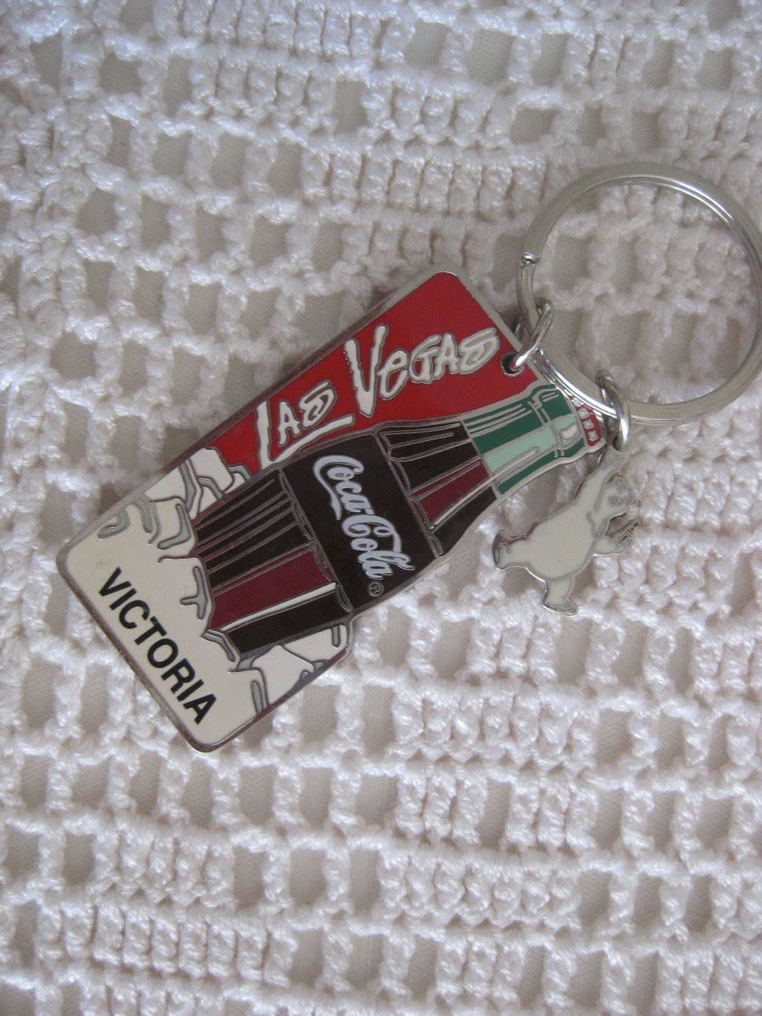 Personalized Coca Cola Key Ring VICTORIA From the Coca Cola Etsy