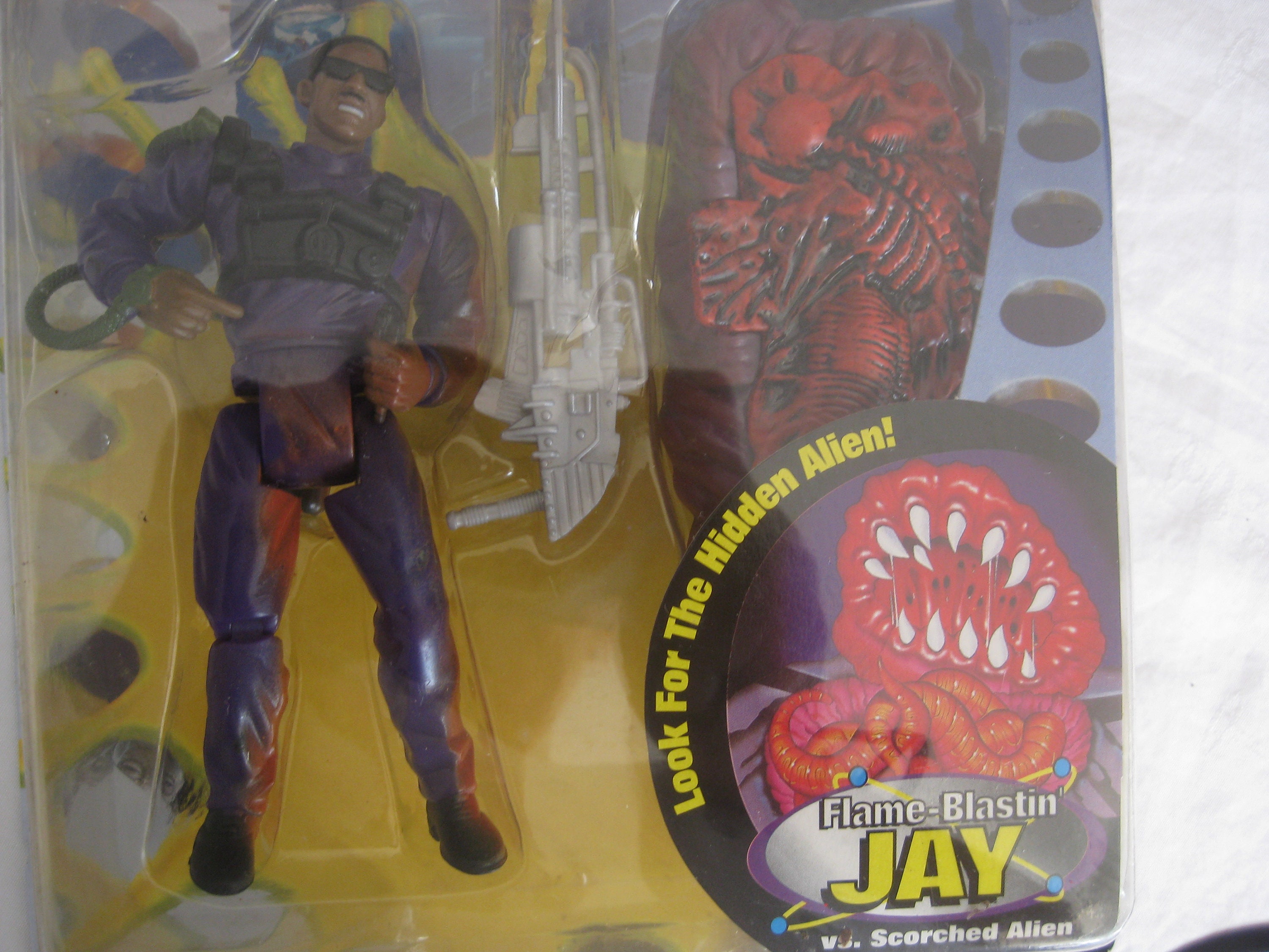 Men in Black Collectible Action Figure, Flame Blastin Jay, Vintage