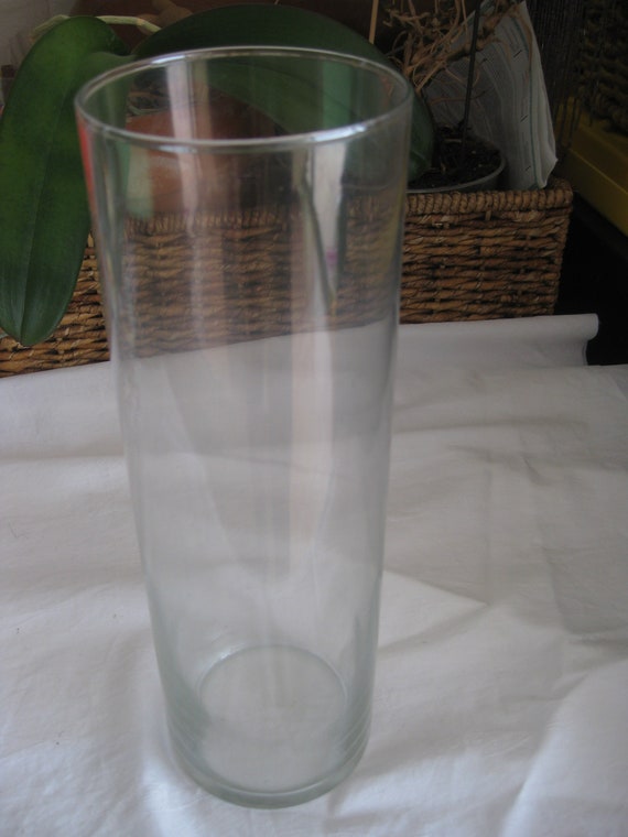 2 Cylinder Vases Clear 10 5 Tall Diy Decor Wedding Etsy