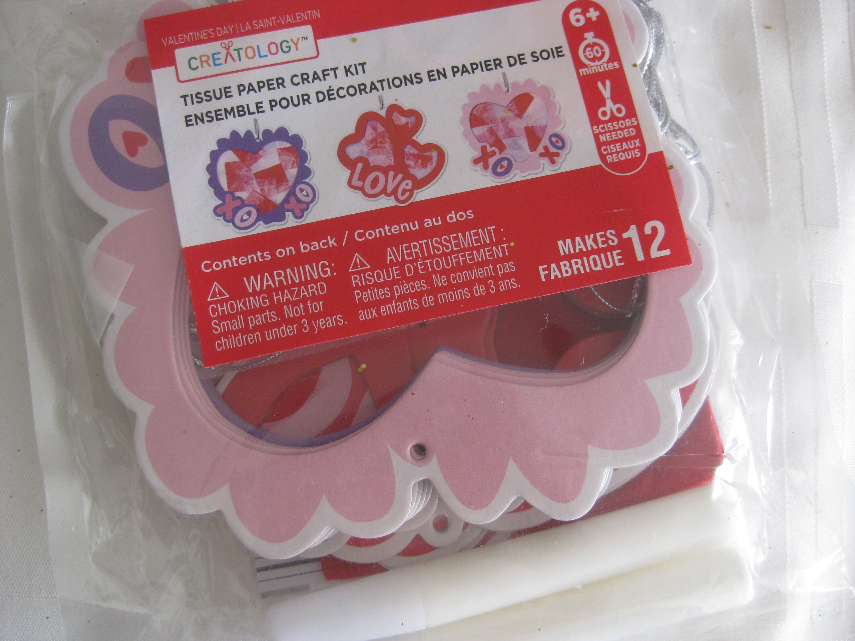 12 (ONE DOZEN) Valentine's Day Craft Kits for Kids ABCrafts