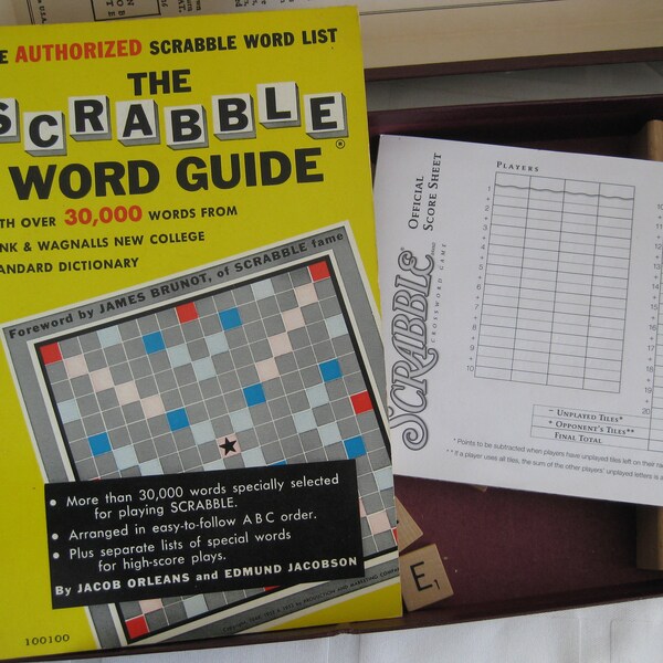 Scrabble Official Score Sheet Etsy
