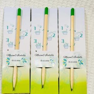 Personalized Seed Pencils for Weddings, Customer Gift, Thank you Gifts, Custom Favors For Guests, Engraved  Wooden Pencils, Wedding Gift