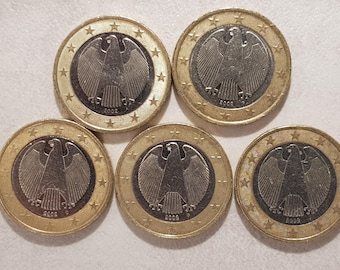 1ユーロ硬貨 ドイツ、2002年 D、造幣局のエラー欠陥 #39 - Etsy 日本