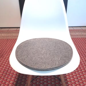 Seat cushion round 37 cm/40 cm dark grey seat cushion chair cushion felt grey modern 15 mm chair garden home