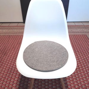 Seat cushion round 37 cm/40 cm light grey seat cushion chair cushion felt grey modern 15 mm chair garden home