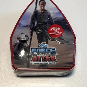 Cartes à collectionner Topps Force Attax Star Wars Épisode 7, boîte en métal - Objet de collection rare