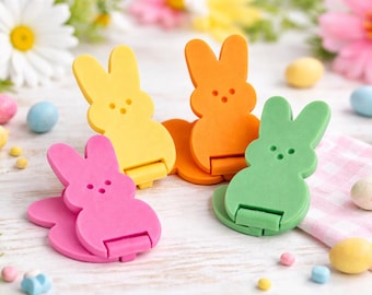 イースターバニースライダーフィジェットトイ – 3Dプリントのピープ風バニーフィジェット – ポケットストレストイ – イースターバスケット詰め物