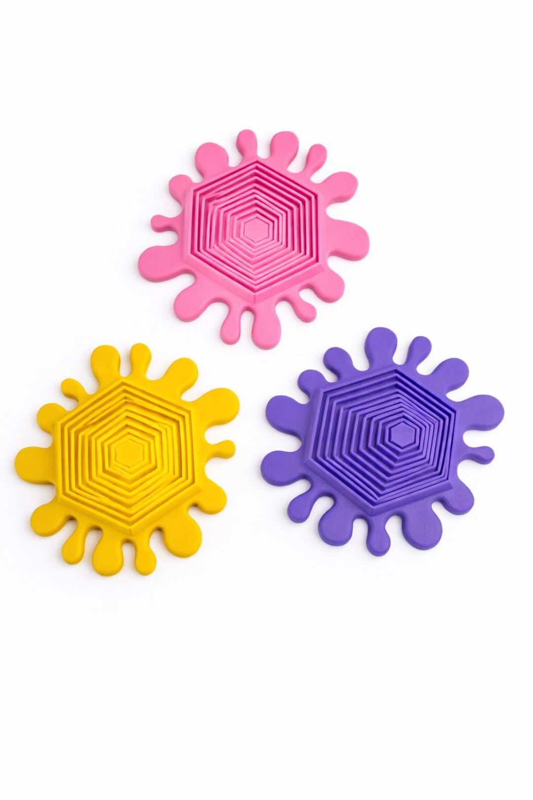 3D Printed Splat Fidget Toy | Hex Pattern Sensory Desk Toy - Etsy