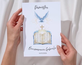 Personalized Confirmation/Bierzmowanie Card - Keepsake, Cardstock 5x7 with Envelope