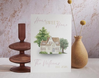 Housewarming Card, New Home Gift, Customizable 5x7 Card with Envelope