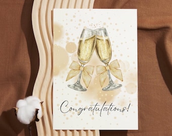 Congratulations Card, Celebrate, Cardstock 5x7 with Envelope