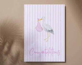 Baby Shower Card - Cardstock 5x7 with Envelope
