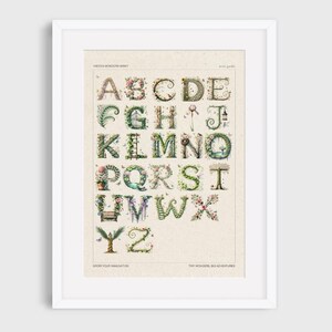 Secret Garden Alphabet Poster