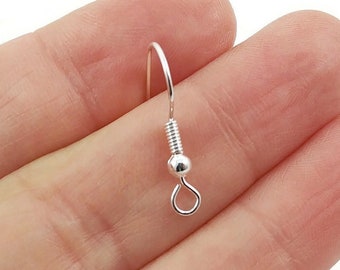 Hypoallergenic nickel free ear wire, Other side loop earring hooks, Earring findings for jewelry making