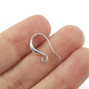 Nickel free earring hooks, Stainless steel ear wire, Gold and silver brass plated, Hypoallergenic jewelry making