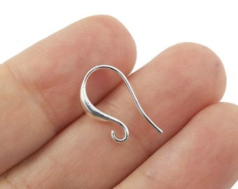 Nickel free earring hooks, Stainless steel ear wire, Gold and silver brass plated, Hypoallergenic jewelry making