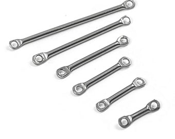 10 Stainless steel bar link connectors, Tarnish free findings, Jewelry making parts