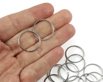 20mm silver jump rings, 10pcs stainless steel open ring, 18 gauge large jump rings for jewelry making