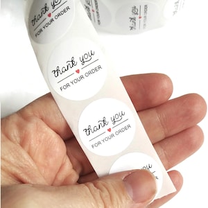 50 Stickers - Thank you for your order - Packaging supply labels