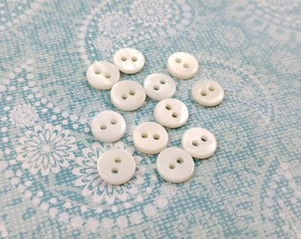 OF WHITE PEARL BUTTONS WITH CAT EYE NEW 10 PC.1 1//4 INCH WHITE