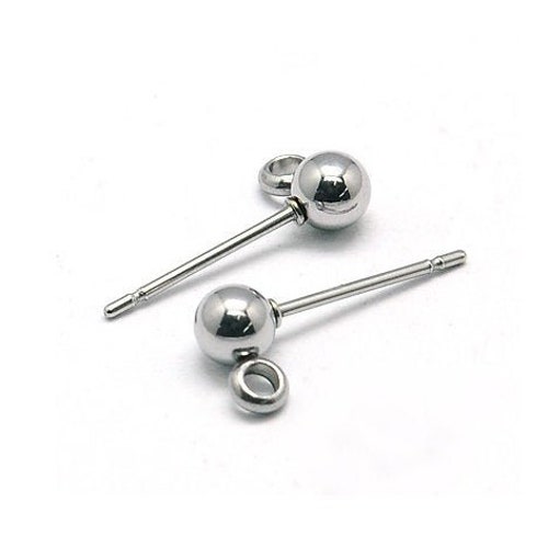 Stainless Steel Earring Post Hypoallergenic 12mm Round 10pcs Etsy