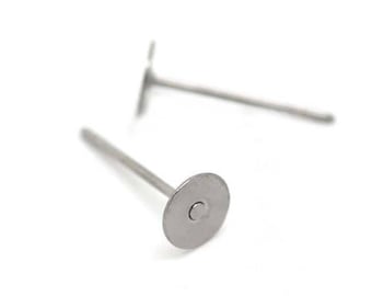 5mm stainless steel earring post, Bulk jewelry findings