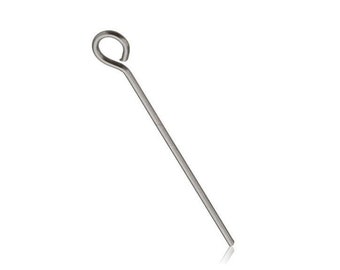 50 Stainless steel eyepins - 21 gauge - 15 to 65mm - Hypoallergenic jewelry findings