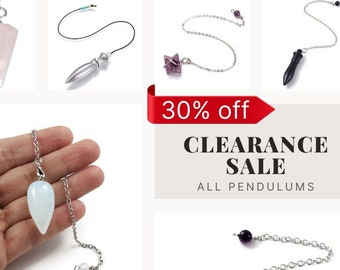 Natural gemstone dowsing pendulum - Clearance sale