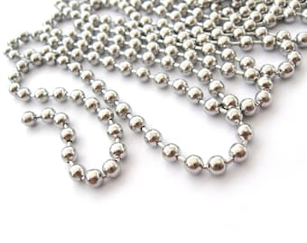 Big Stainless Steel Ball Chain 4mm - 10 feet