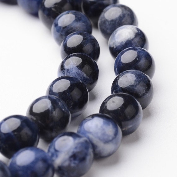 Sodalite Round Gemstone Beads - 4mm To 12mm Sizes For Jewelry Making