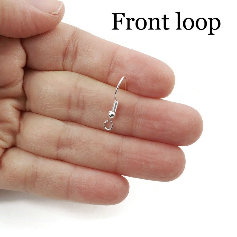 50 Grade A Silver Plated Iron Earring hooks - Nickel free, lead free and cadmium free earwire image 10