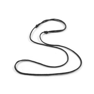 5 Adjustable cord necklace, Black waxed cotton string, 1mm, 2mm, Jewelry making bulk supplies