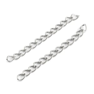10 Stainless steel extender chains - Bracelet or necklace extender 40mm