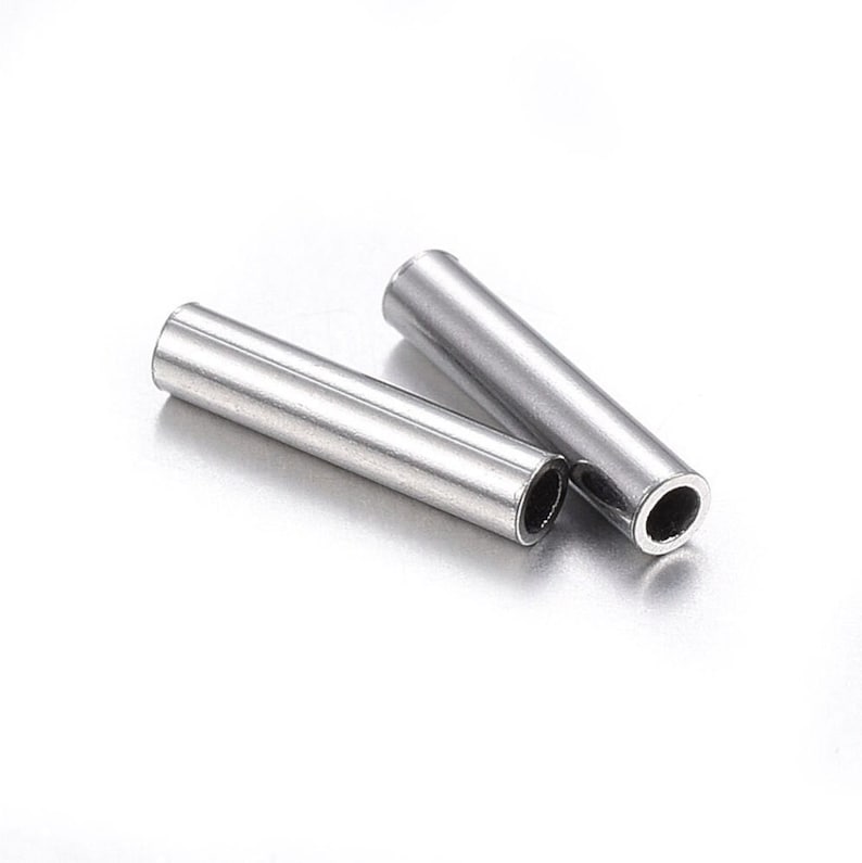 Stainless Steel Tube Beads 7mm Bild 1